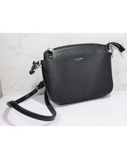 Borsa a tracolla David Jones Paris nera ecopelle zip tracolla borsetta r2465