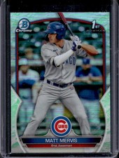 2023 Bowman Matt Mervis Chrome Lunar Glow Refractor 1st Prospect #BCP-74 Cubs