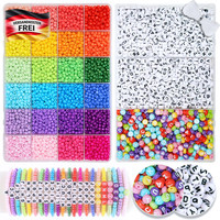 Perlen Set Schmuckherstellung ArmbäNder Halsketten Diy Bastelset Bunt