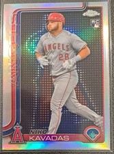 2025 Topps Chrome - Niko Kavadas #20 Light Board Logo Base Variations Refractor