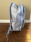 American Girl Floral Backpack Silver Blue Pink Purple Zip Outer Pockets — photo 2