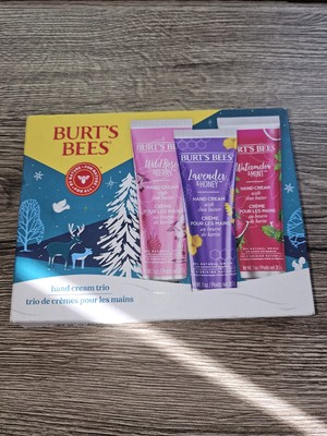 Burt's Bees Hand Cream Trio Gift Set w Shea Butter Lavender Wild Rose Watermelon