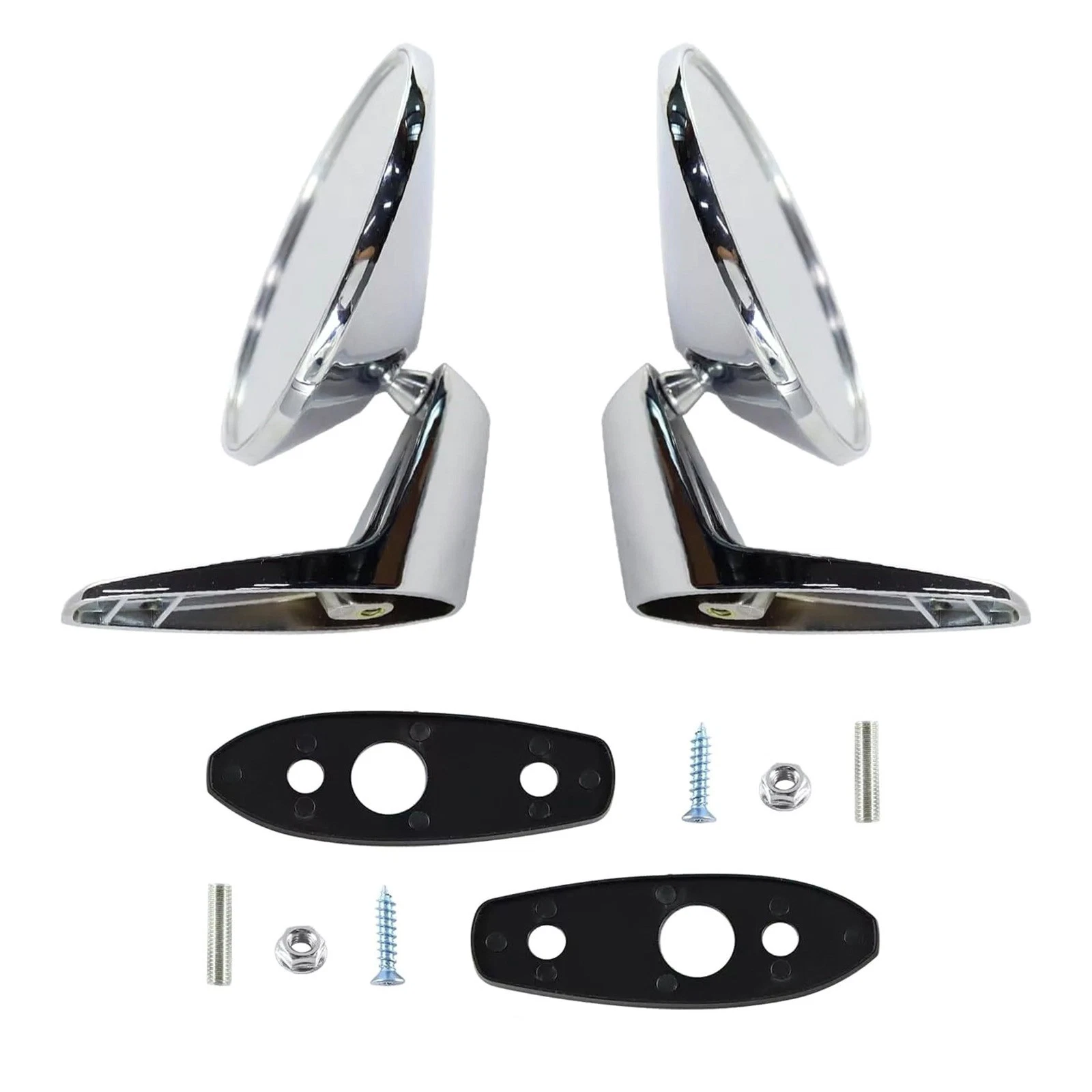 2Pcs Chrome Outside Door Rearview Mirror Kit For Dodge For Plymouth 1966-1975