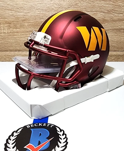Washington Commanders Signed Mini Helmet – Beckett COA – Autographed Mystery Hit