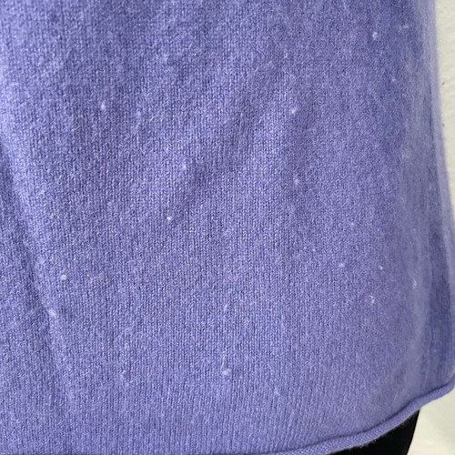 100% Cashmere Sweater Lavender Purple Full Zip Hoodie Sweater Womens S Preppy - Picture 5 of 10