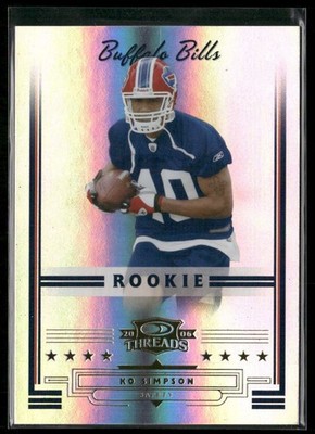 2006 Donruss Threads Ko Simpson RC /999 Buffalo Bills #211