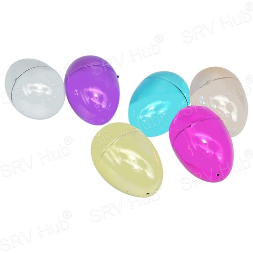 Huevos de Pascua de color metálico 5,6 cm, huevos rellenables vacíos, rellenos de relleno de cesta - Imagen 22 de 30