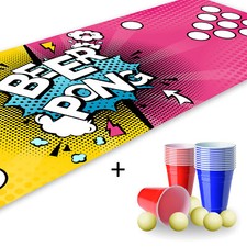 Beer Pong Set I 180 x 60 cm I Pop Art Design ...