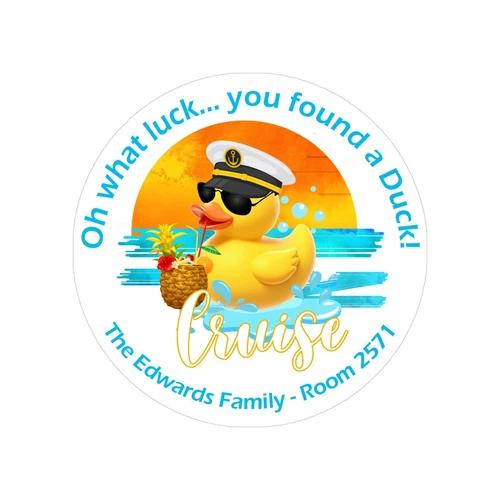 Personalisierte Ente Disney Kreuzfahrt Aufkleber Anhänger Karneval Royal Caribbean Geschenke NCL - Bild 1 von 2
