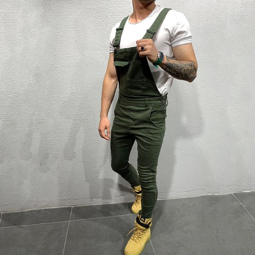 Tute Uomo Mimetici Dungarees Denim Dungarees Abbigliamento da Lavoro Casual Outdoor - Foto 9 di 29