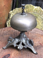 Antique Victorian bronze reception hotel bell horse head shop counter desk table