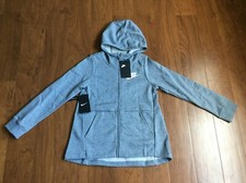 NEW NIKE GIRLS FLEECE HOODIE 939459-445 MSRP 45 Grey S, M