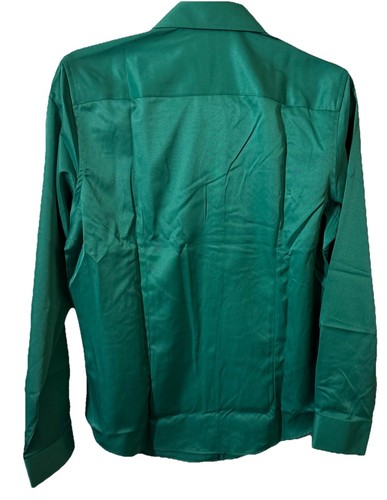 siliteelon Classic-Fit Satin Dress Shirt Silky Blouse LS Button Down Neu - Bild 7 von 12