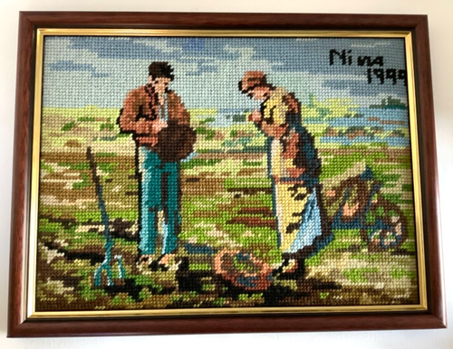 Vintage Royal Paris 1999 Needlepoint “The Angelus” by Francois Millet France - Picture 1 of 5