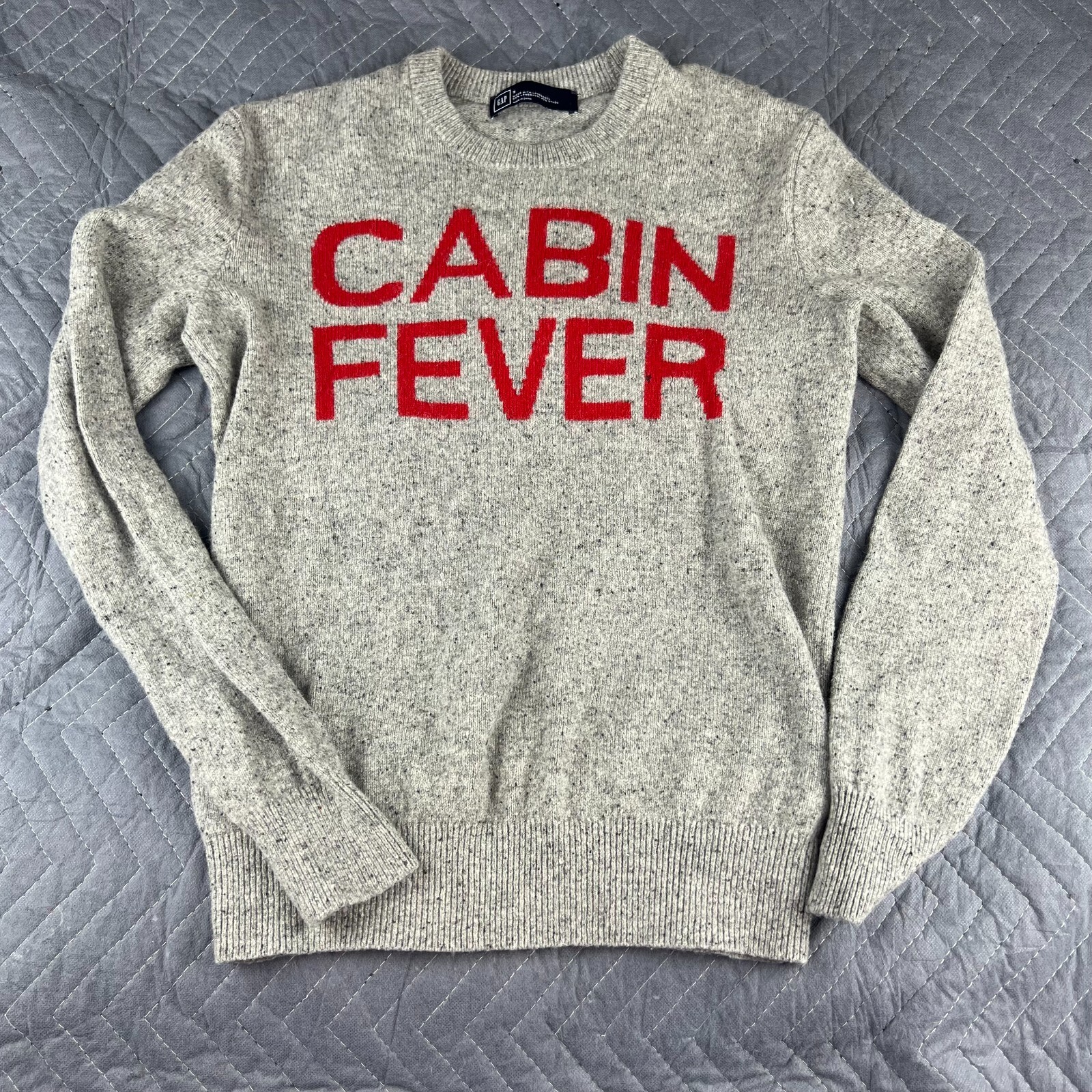 Gap Sweater Mens Small Cabin Fever Gray 