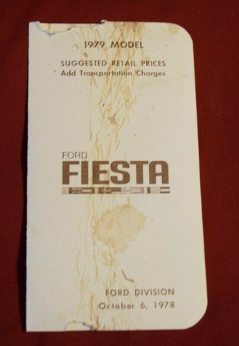 Fiesta, Ford, 1979, Germany, Car, Dealership, Salesman Aid, SRP, Advertising