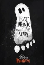 Halloween Party Poster Photo Print Holiday Wall Decor Reproduction17 X 12