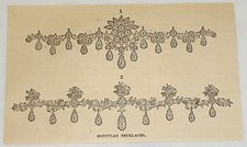 1881 magazine engraving ~ EGYPTIAN NECKLACES