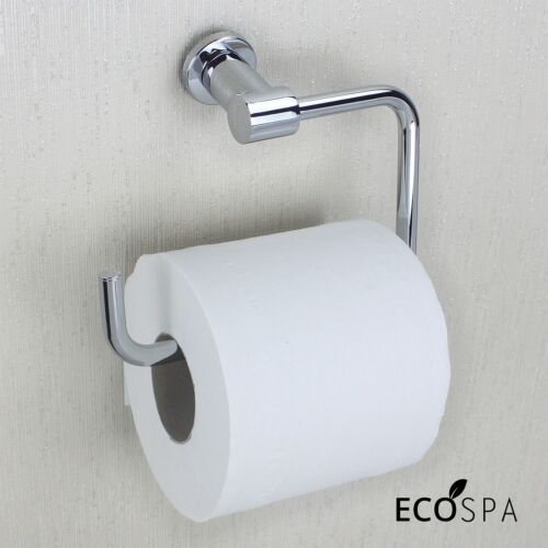 Wall Mounted Toilet Roll Holder New Square Design Chrome Bathroom Cloakroom - Picture 4 of 10