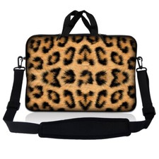 15.6 Inch Laptop Bag Sleeve Carry Case w/ Shoulder Strap Macbook Acer Leopard