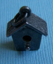 Brown County Silver birdhouse sterling charm