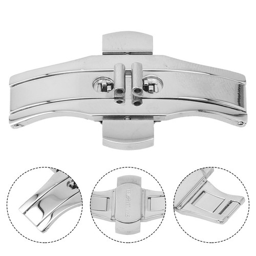 Metal Watch Band Buckle Watchband Strap Stainless Steel Clasp Butterfly New 1pc - Picture 19 of 26