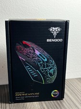 Bengoo Gaming Mouse  Seven Color LED Flashing Lights  Plug and Play