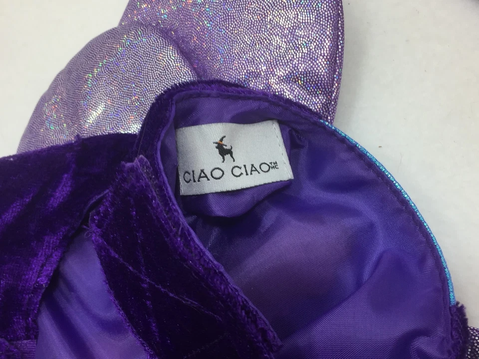 NWOT Ciao Ciao Purple Velour Butterfly Dog Costume XS Extra Small 25247 - Image 4 of 4