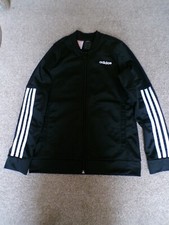 Jungen Adidas schwarz Rei&szlig;verschluss Oberteil Alter 11-12 Jahre