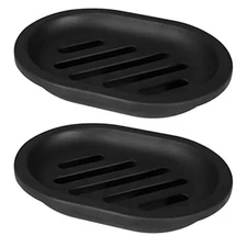 2 Pcs Soap Dish Bar Holder Soap Saver for Shower Kitchen Sink with Drain