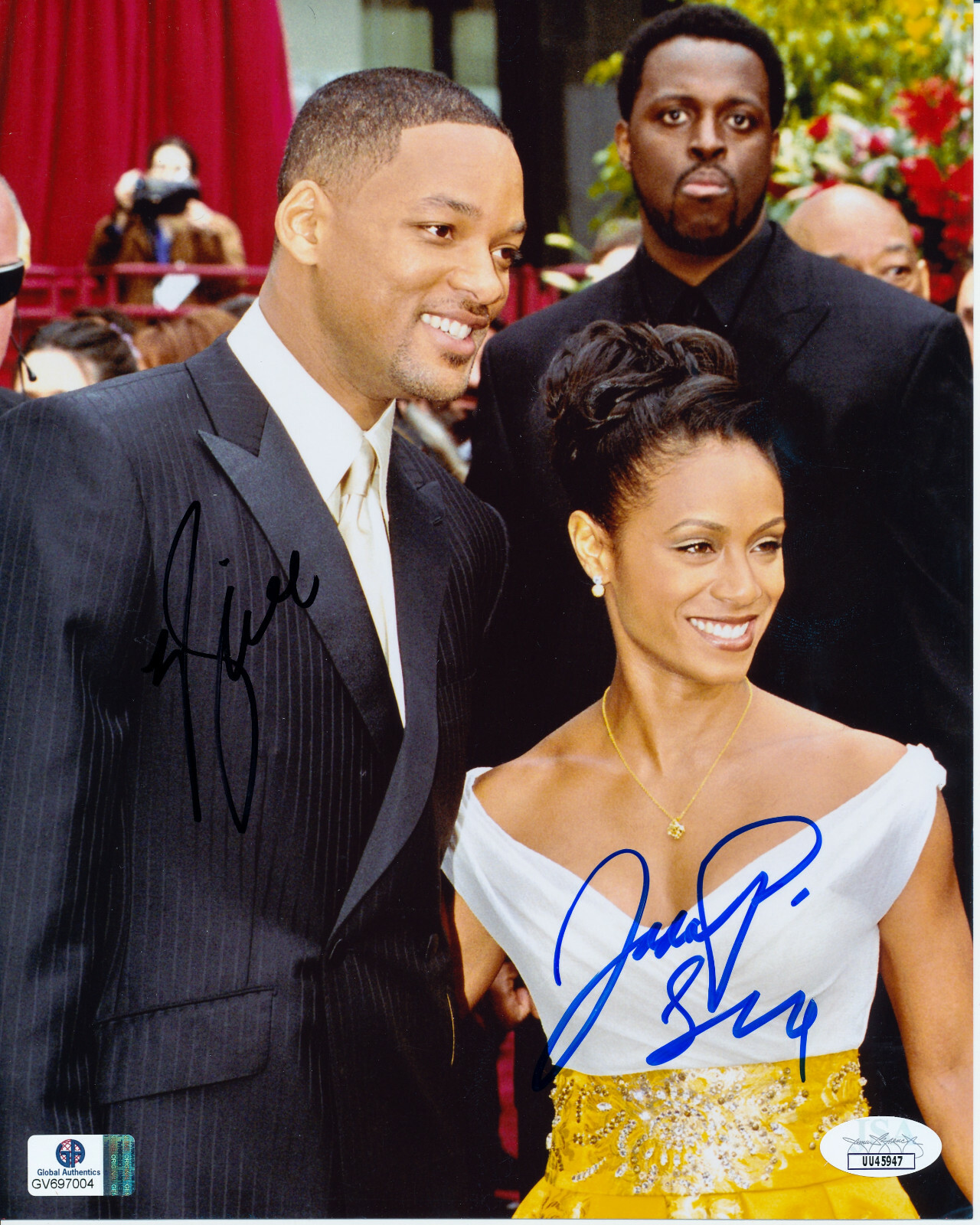 Will Smith Autographed Signed & JADA PINKETT SMITH Rare Dual Color 8x10 Photo JSA & GA 