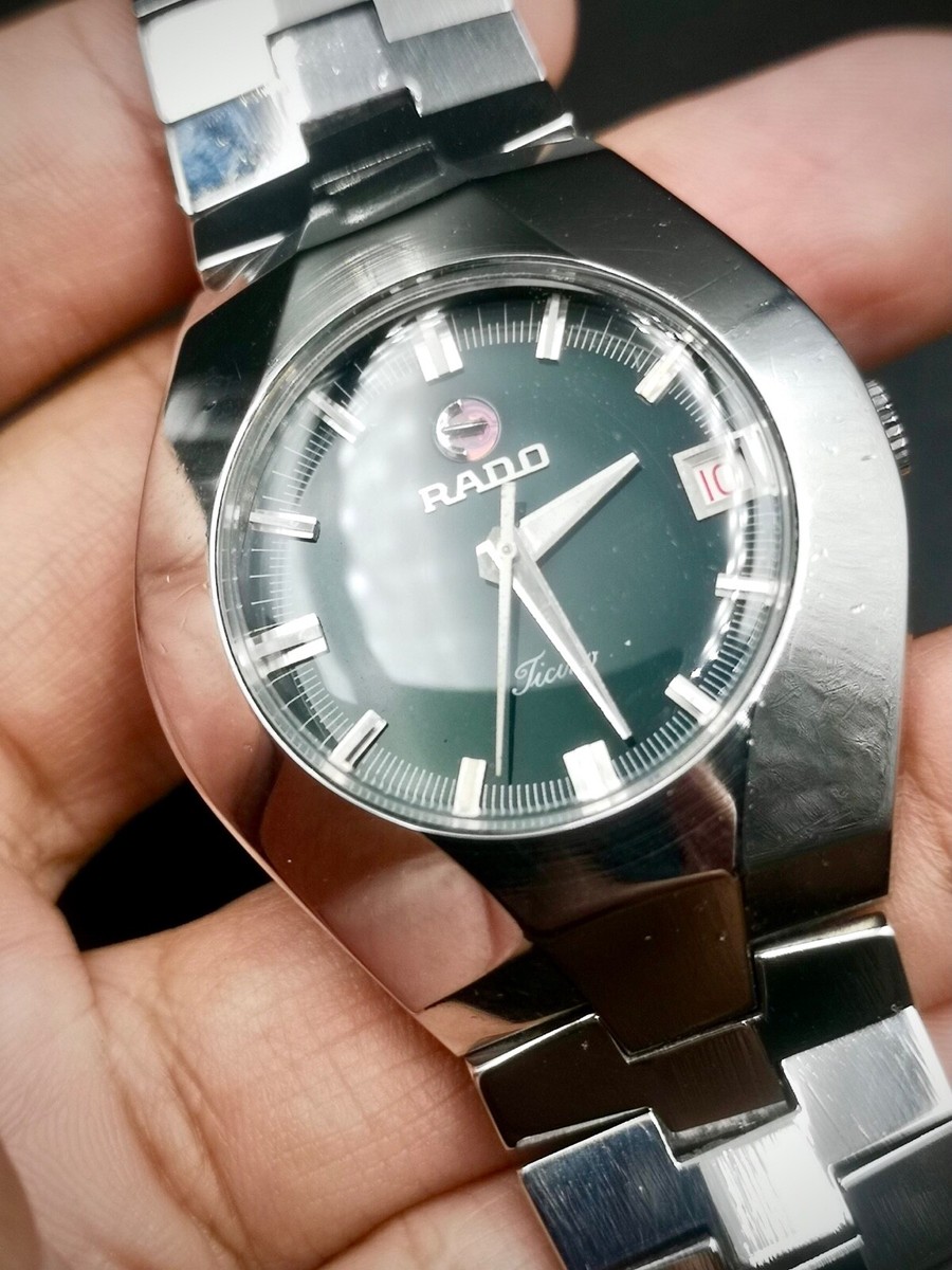 Vintage and Rare RADO Ticino Automatic Unisex watch. Deep Green