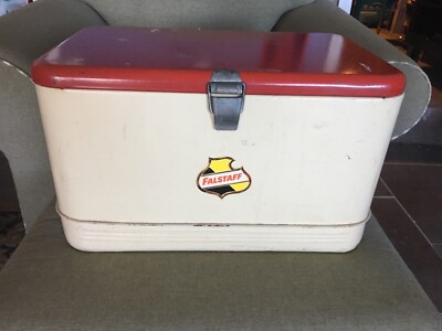 Vintage 1950's Falstaff Hot & Cold Heavy Metal Cooler 11” x 21” | eBay