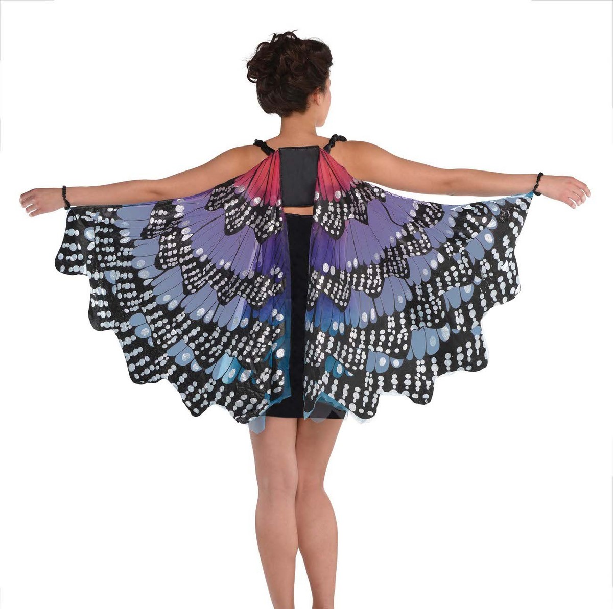 fashion butterfly wing dress Black/Blue Butterfly Effect Sleeveless Print Girdle Version Gothic Punk Lolita Dress