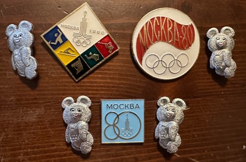 Vtg. Misha Dakin Plüsch Teddybär 1980 Moskau Olympiade Maskottchen Stofftier