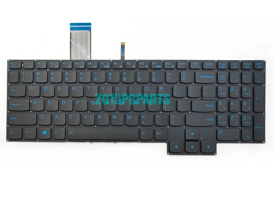 Nuevo Teclado Lenovo Ideapad Gaming 3-15ARH05 3-15IMH05 EE. UU. Retroiluminado AZUL Chracters Foto 2 de 4