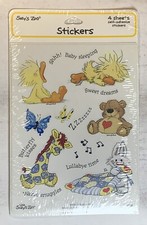 Vintage Suzy's Zoo Baby Lullaby sticker sheets NIP 9708.5 VHTF