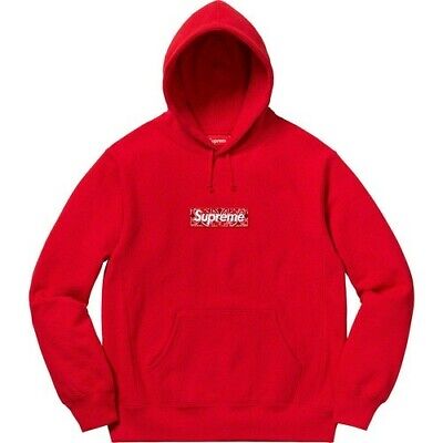 NEW IN BAG WITH TAG SUPREME BANDANA BOX LOGO HOODED SWEATSHIRT RED LARGE DS  FW19 | eBay