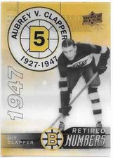 2023/24 UD Boston Bruins Centennial Retired Numbers Acetate #104 Dit Clapper