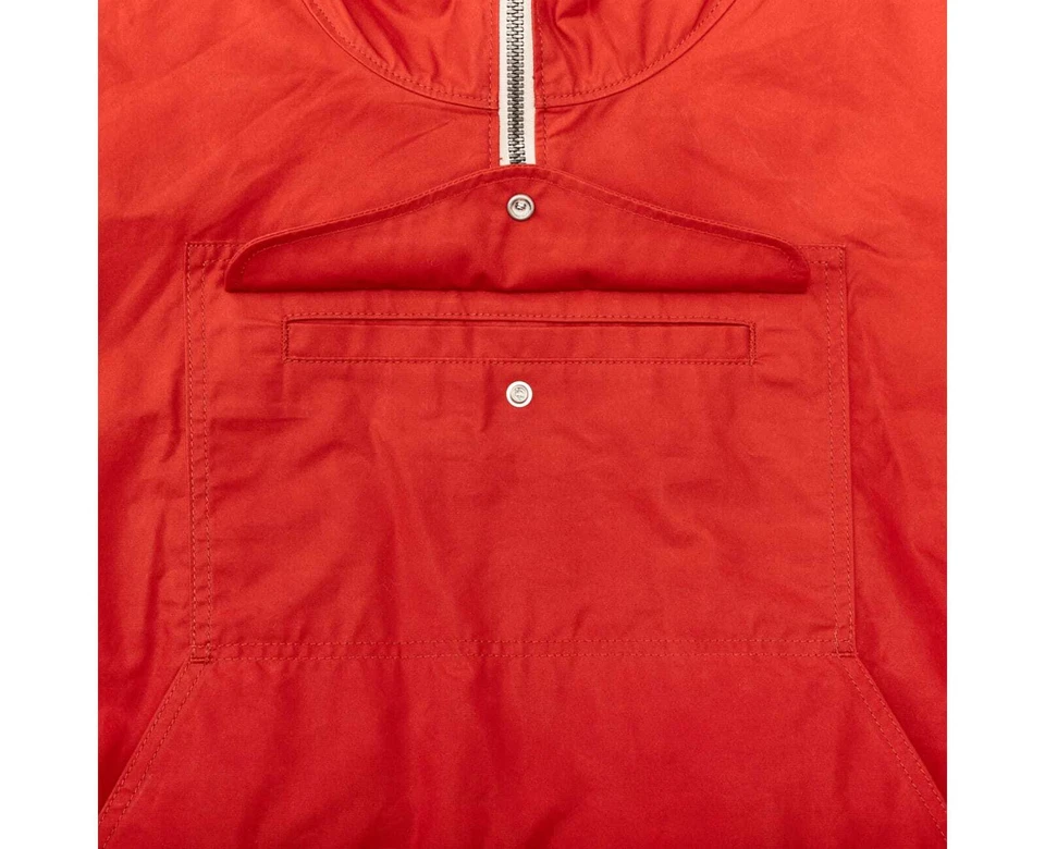 Filson Ranger Anorak 20248770 Ex Orange Bright Red Waxed Pullover Quarter Zip - Image 4 of 4