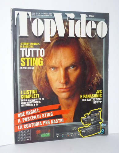 TOP VIDEO - N. 5 - MAGGIO 1989 - STING - MENSILE DI TELESETTE - RIVISTA OTTIMA - Imagen 1 de 2