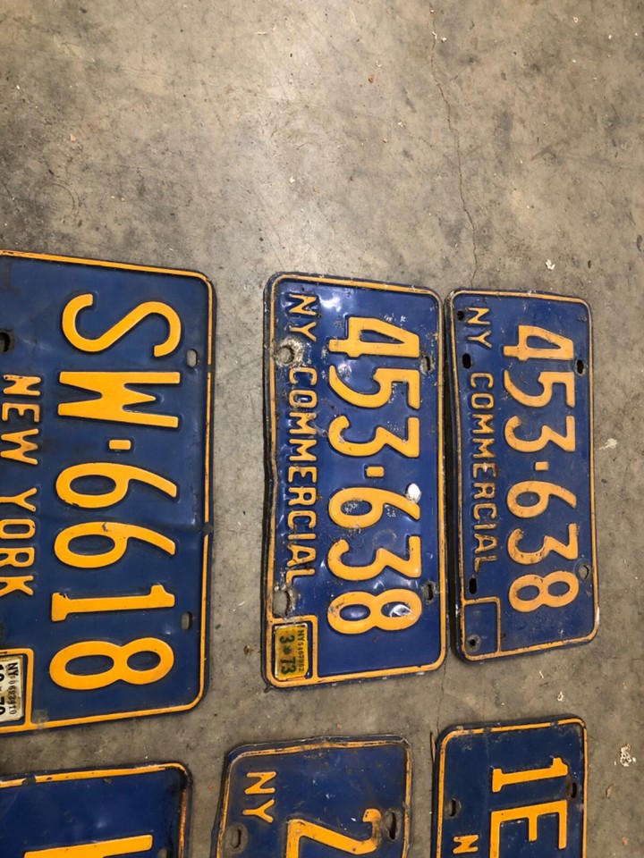 1966 67 68 69 70 71 72 w/73 Reg New York License Plate Pair NY Tag