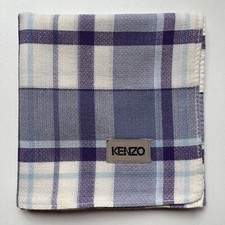 HANDKERCHIEF MEN'S VINTAGE JAPAN PLAIDS  CHECKS POCKET SQUARE COTTON 18" B0011