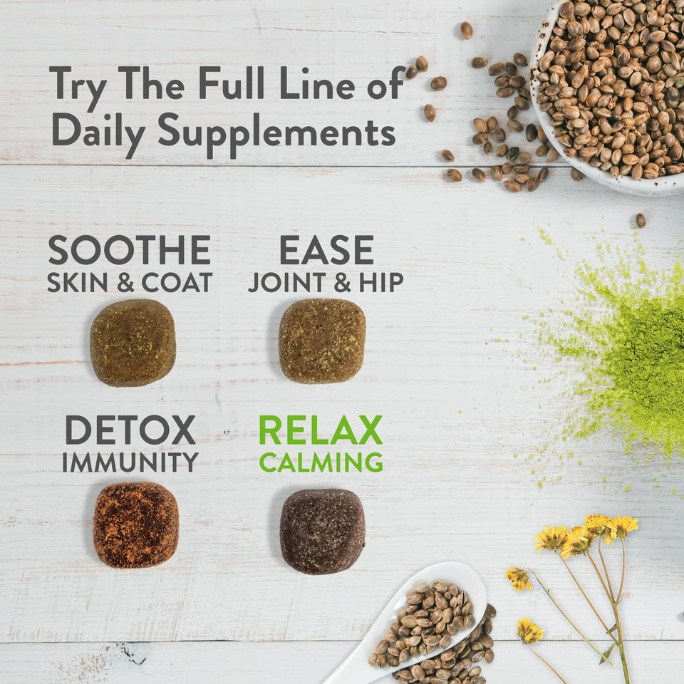 Relax Calming Chews for Dogs Dog Anxiety Relief, Dog Calming Treats