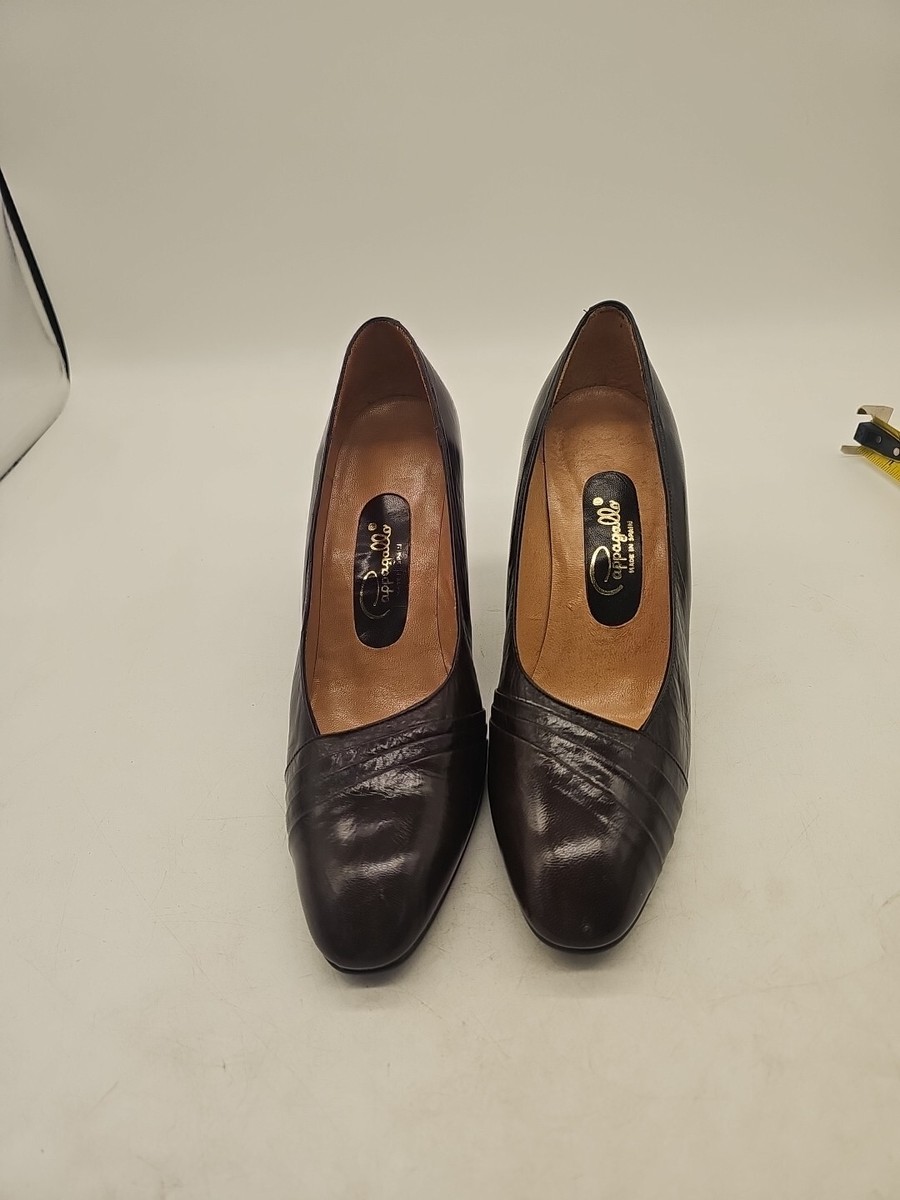 Vintage Pappagallo Brown Heels Made In Spain Pumps Shoes Sz Narrow