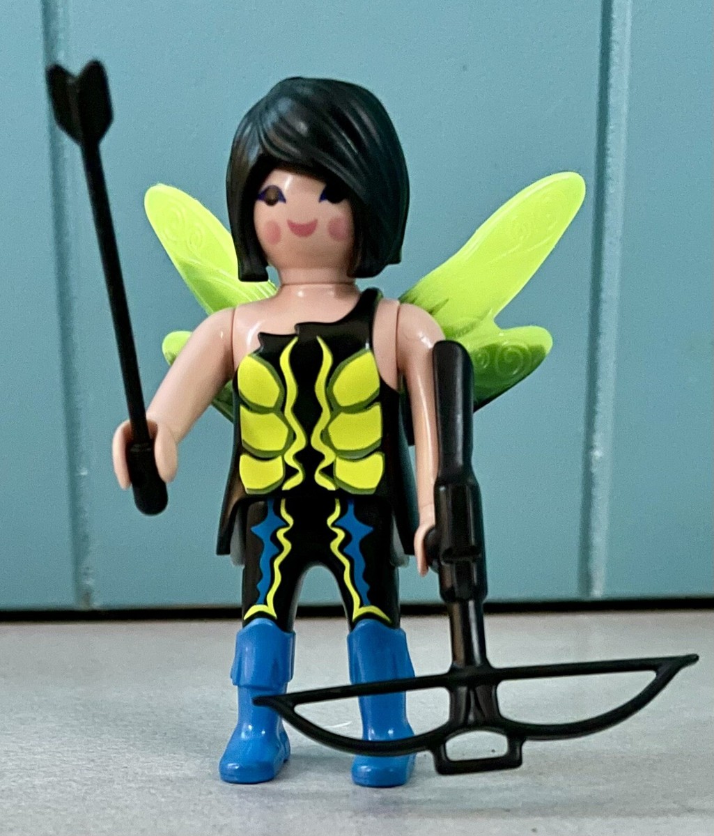 Playmobil blind bags series 10 black green fairy warrior with