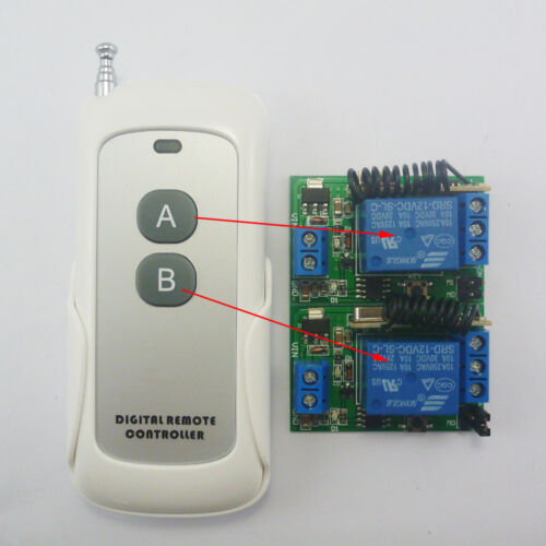 DC12V 433 MHz RF Wireless Fernbedienung Ein/Aus Schalter + Verzögerung Zeit Timer Controller Link - Bild 1 von 6