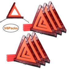 3/6xLarge Warning Car Triangle Reflective Road Emergency Breakdown Safety Hazard
