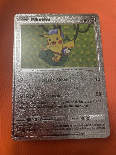 Silver Foil Fan Art Card Pikachu HP80 074/073 Fan Art