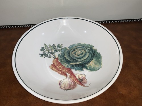 Williams & Sonoma Large Harvest Carrots Lettuce Bowl 12 3/4 W Made In Portugal - Picture 6 of 8